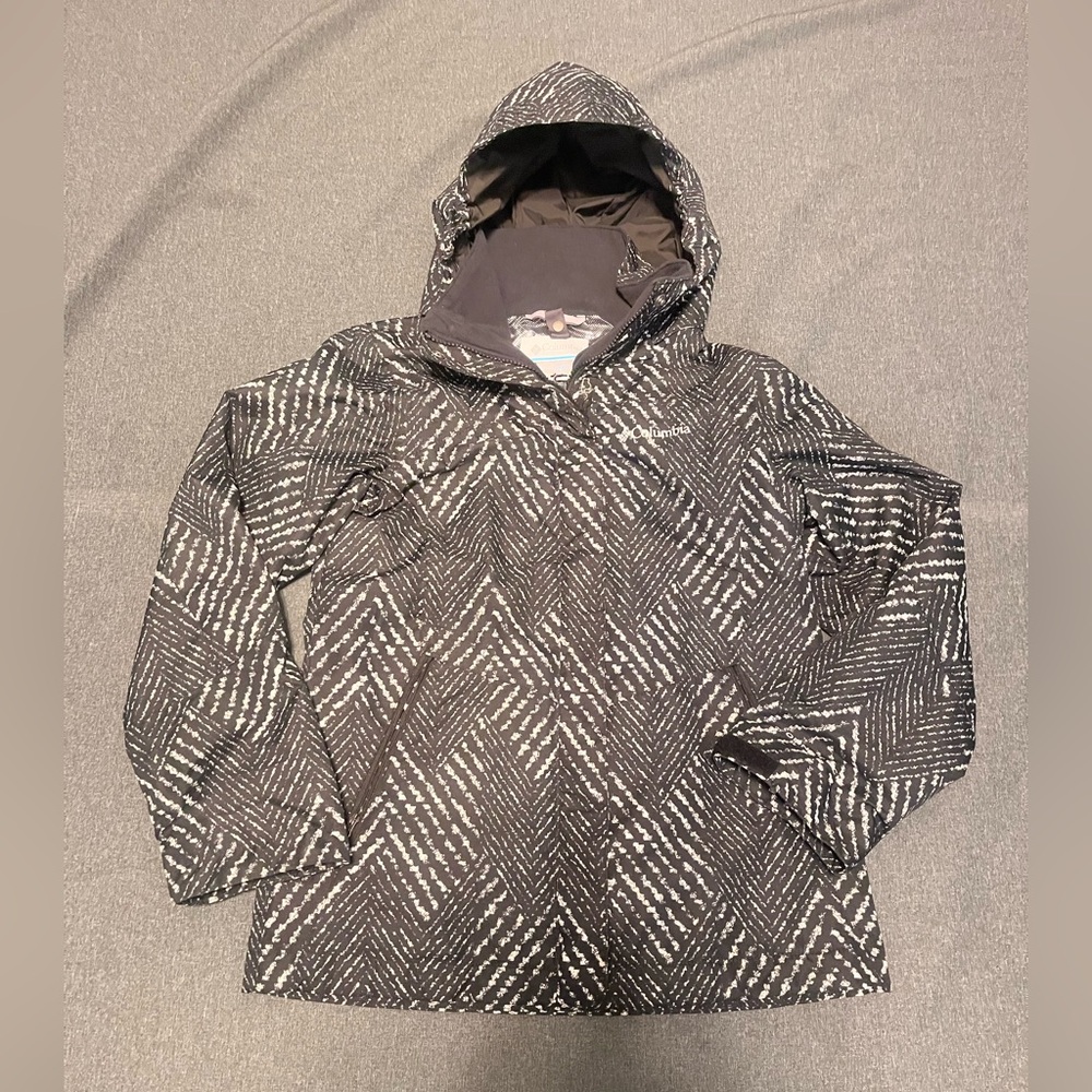 Columbia Bugaboo Interchange Ski Jacket Youth Size Medium 10-12 Black Omni-Heat